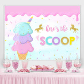 Voici la toile de fond Sweet Birthday Scoop Ice Cream Balls